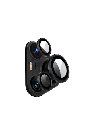 Microcase Huawei Pura 70 Pro /70 Pro Plus Kamera Camı Lens Koruyucu Halka Set - Al8114 Siyah-
