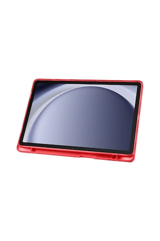 Samsung Uyumlu Galaxy Tab A9 8.7 X110 x115 Kalem Bölmeli Standlı Smart Cover Kılıf Kapaklı