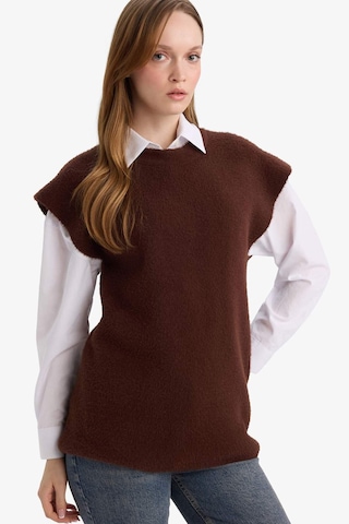 Defacto Regular Fit Bisiklet Yaka Triko Süveter G3821ax25wnbn207 Kahve-bn207