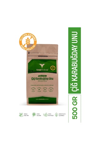 Tam Tarım Glutensiz Çiğ Karabuğday Unu 500 G