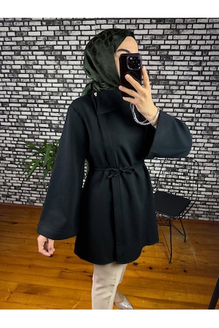 Nurivastore Dora Ceket Bağlama Detaylı Siyah