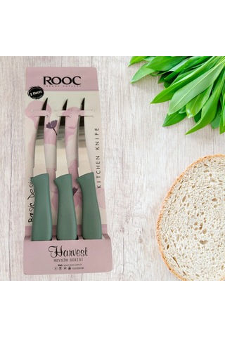 Ro Oc Harvest Yeşil Dilimleme Bıçağı Seti 3 Parça Yeşil