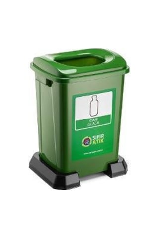 Sıfır Atık Geri Dönüşüm Atık Cam Atık Kovası 50 Lt