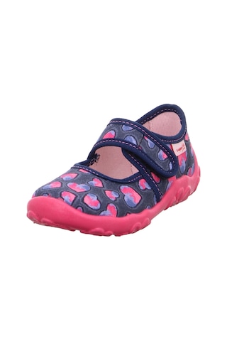 Superfit Bonny Kız Çocuk Ev Kreş Ayakkabısı Kalpli - Lacivert Pembe 800283-8800 Lacivert - Pembe