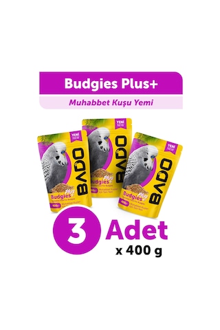 Bado Muhabbet Kuş Yemi Vitaminli 400gr 3lü