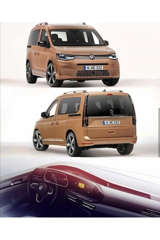 Yeni Caddy Koltuk Kılıfı Tutya Mavi Nakışlı