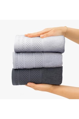 Tr Softure 3'lü El Yüz Ve Saç Havlusu, Günlük Kullanım, 50x90 Cm, Yumuşak, Dayanıklı, Hızlı Kuruyan, Ev Banyo Diğer