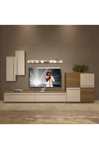 Decoraktiv Eko 6 Mdf Std Tv Ünitesi Tv Sehpası Pera - Beyaz