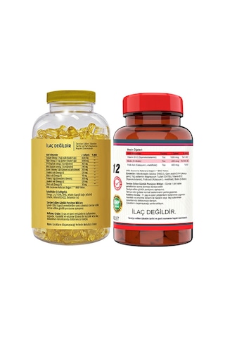 Flx Omega 3-6-9 Balık Yağı 180 Softgel & Nevfix Vitamin B12 1000