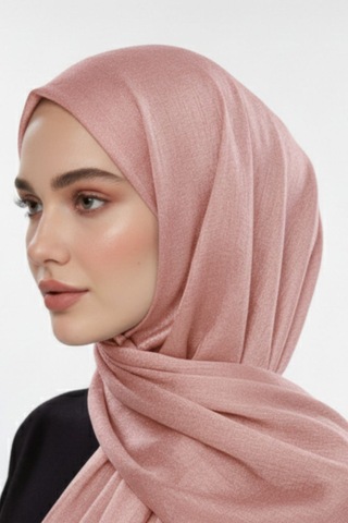 Mizalle Sim Dokulu Pembe Şal Pembe