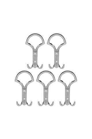 5 Adet Noktalı Krom Metal Portmanto Vestiyer Duvar Askısı Dolap Elbise Askılığı Askılık Askılığı Çok Renkli