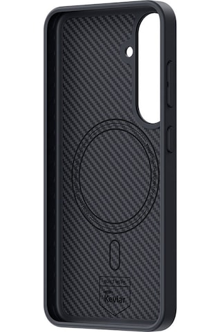 Galaxy S25 Kılıf Karbon Fiber M-safe Şarj Uyumlu Benks Hybrid Armorpro 600d Kevlar Kapak Siyah