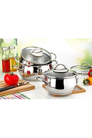 Evimsaray Güveç Mini Tencere Seti Şevval Gri