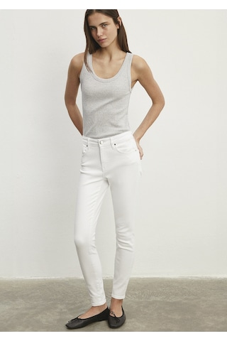 Mavi - Tess Beyaz Gold Luxury Jean Pantolon 100328-81360 Beyaz