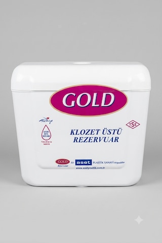 Gold Klozet Üstü Plastik Rezervuar Takım Halindedir 6 Litre Beyaz