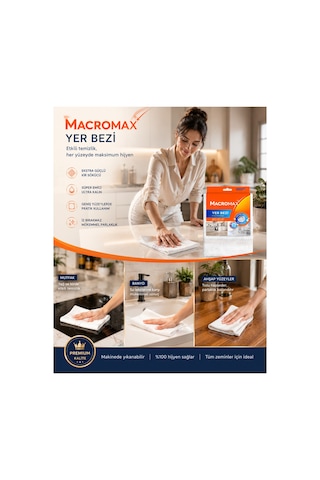 Premium Mikrofiber Yer Bezi Ultra Emici Güçlü Dokulu Profesyonel Temizlik Bezi 50x70 Cm Diğer