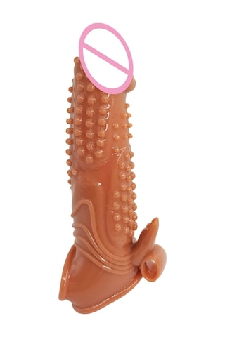 Carmine Klitoris Uyarıcılı Titreşimli Penis Kılıfı Prezervatif