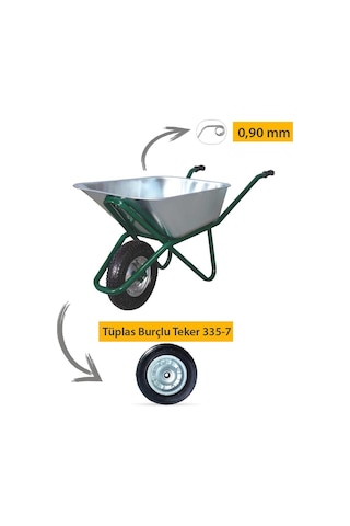 Kanat Pro Galvanizli Demonte El Arabası 0.90 Mm Sac