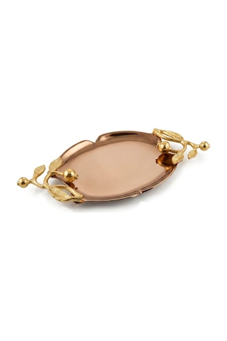 Leaf Rose Gold Dekoratif Tabak