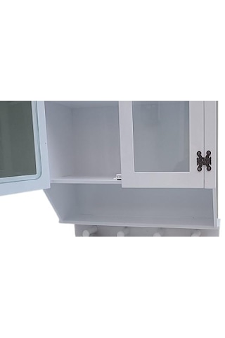 Hobi Adn 90351 Model Dekoratif Terek Ecza Dolap Mdf Parlak Beyaz Lake El Yapım