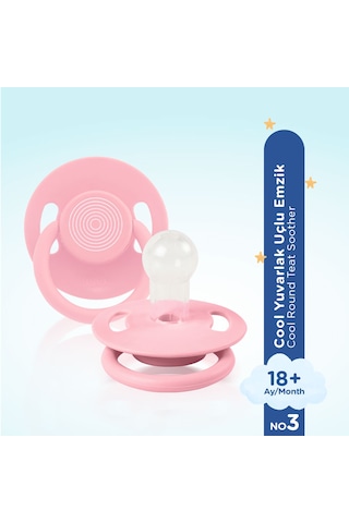 Wee Baby Cool Yuvarlak Uçlu Emzik No:3 Pembe 18+ Ay