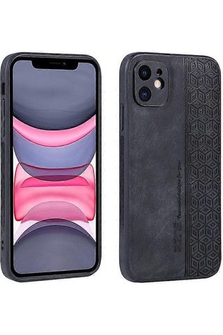 İphone 11 Azns 3d Kabartmalı Deri Dokulu Telefon Kılıfı Çok Renkli