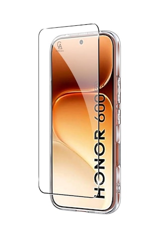Honor 600 Uyumlu Içi Kadife Lansman Kılıf Ve Şeffaf Temperli Cam Ekran Koruyucu Lila