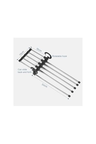 Pantolon Askısı Hareketli Dolap İçi 2 Katlı Katlanabilir 5&apos Li,pantolon,kravat,etek,şal,elbise İçin Organizer Askı