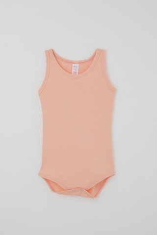 Breeze Kız Çocuk Çıtçıtlı Atlet Zıbın Body Basic 1-3 Yaş , Somon