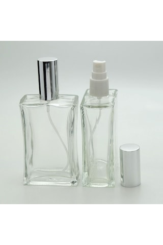 Boş Parfüm Şişesi 100 Ml 10 Adet Tekrar Tekrar Dolum Yapılabilir Metal Kapak Plastik Valf İçbükey Boş Şişe