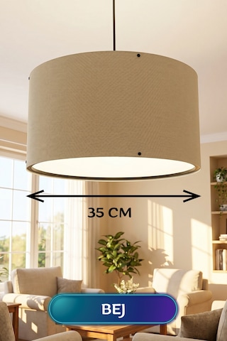 Bej Kumaş Başlıklı Sarkıt İze 35 Cm Diğer