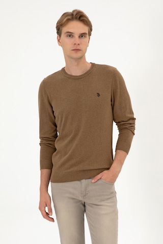 U.s. Polo Assn. Erkek Haki Melanj Kazak /triko 50313713-vr125 Haki Melanj