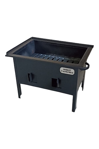 Mangal Havalandırma Ayarlı Mangal Kömürlü Mangal Büyük Boy Siyah