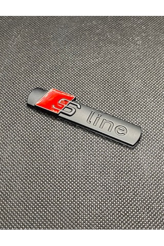 Audi Uyumlu S Line Logo Mat Siyah Çamurluk Sline Arma A3 A4 A5 A6