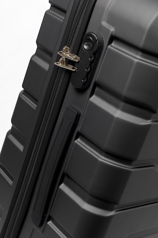 Unisex 4 Tekerli Kilitli Orta Boy Valiz Bavul Siyah