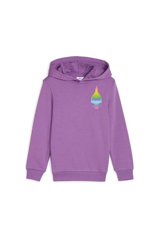 Puma Puma X Trolls Erkek Çocuk Mor Kapüşonlu Sweatshirt