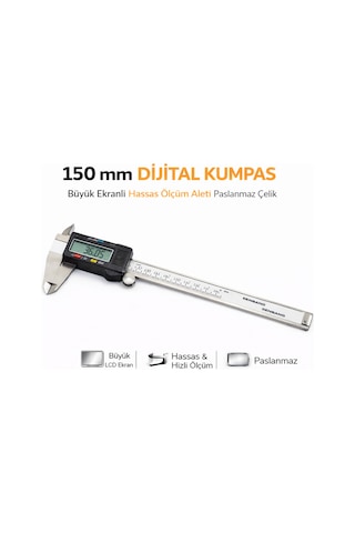 Senbang 150 Mm Dijital Kumpas Büyük Ekranlı Hassas Ölçüm Aleti Paslanmaz Çelik
