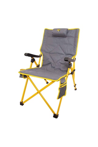 Comfort Funky Chaırs 3 Kademeli Katlanabilir Kamp Sandalyesi Siyah Sarı