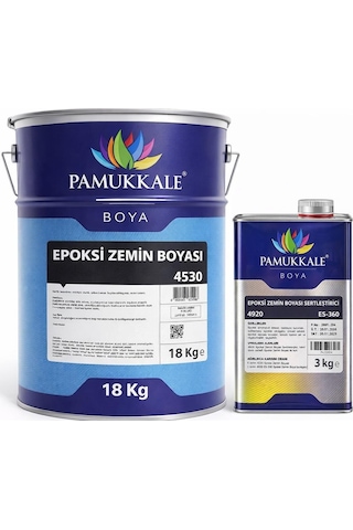 Pamukkale 4530 Solventli Epoksi Zemin Boyası 21 Kg Turuncu Ral 2004 Diğer