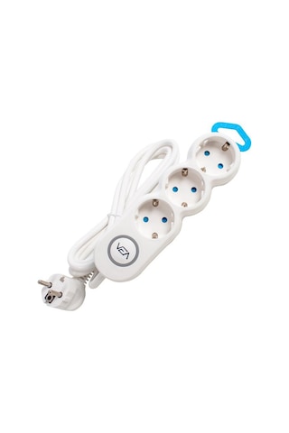 Vea Ve2s3s 3 Lü Anahtarlı Çoklu Priz 2 Metre Uzatma Kablosu 3500 Watt 10 Amper Bakır Kablo