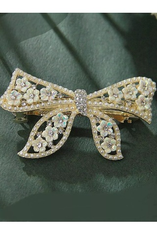 Bijoubijou Taşlı Fiyonk Saç Tokası 244632905 Gri