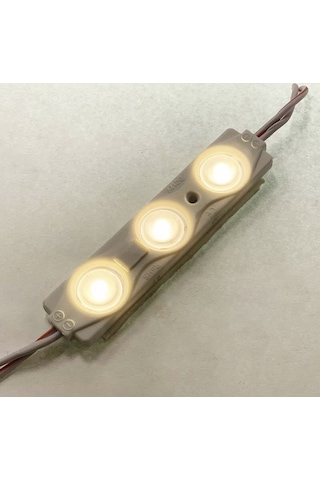 12 Volt 1.2 Watt 3’lü Mercekli 2835 Modül Led Gün Işığı - 10 Adet