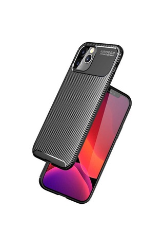Apple Uyumlu iPhone 12 Pro Kılıf Zore Negro Silikon Kapak Siyah