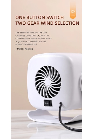 Moveevo 90 Geniş Açılı Ptc Seramik Isıtıcı, 400-800w Taşınabilir Sıcak Hava Üfleyici, Kış İçin Mükemmel Isıtma Çözümü