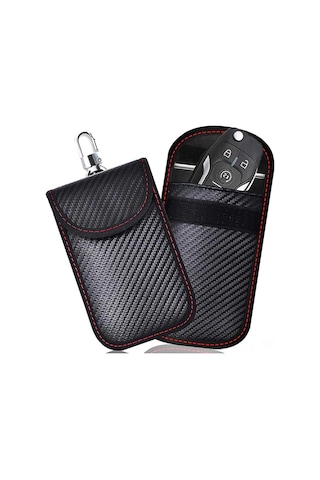 Moveevo Araba Anahtarı Sinyal Engelleyici Kılıfı 2 Adet - Faraday Teknolojisi İle Anti-calinti Koruma, Karbon Fiber Dokulu, Pratik Kullanim