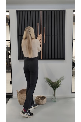 Özbir Kıtchen Antrasit Akustik Duvar Paneli 40x40 Ahşap Duvar Pan