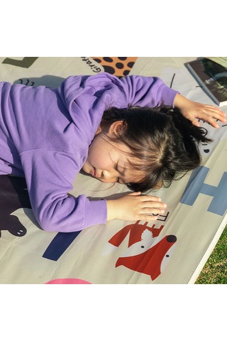 Xiyyadms Hayvan Desenli Ultra Hafif Çadır Piknik Matı - 100x145cm, Nem Ve Kir Koruyucu, Taşınabilir Katlanabilir Poliester Zemin Döşemi Çok Renkli