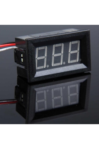 Voltmetre Digital 0-100v Dc 48x29x22 Ic-278-2 Ekonomik 3 Kablolu