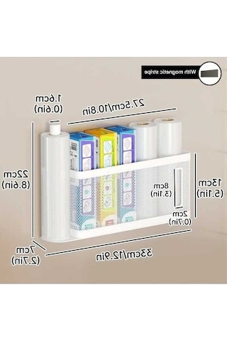 Trendooze Gaojunshop01 Beyaz Metal Sarımsak Pressi Manyetik Mutfak Organizatörü 1 Adet Ev Dekorasyonu