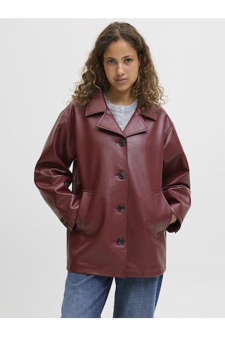 Kadin Dügmeli Ceket - Jackie - 12282022 Cabernet